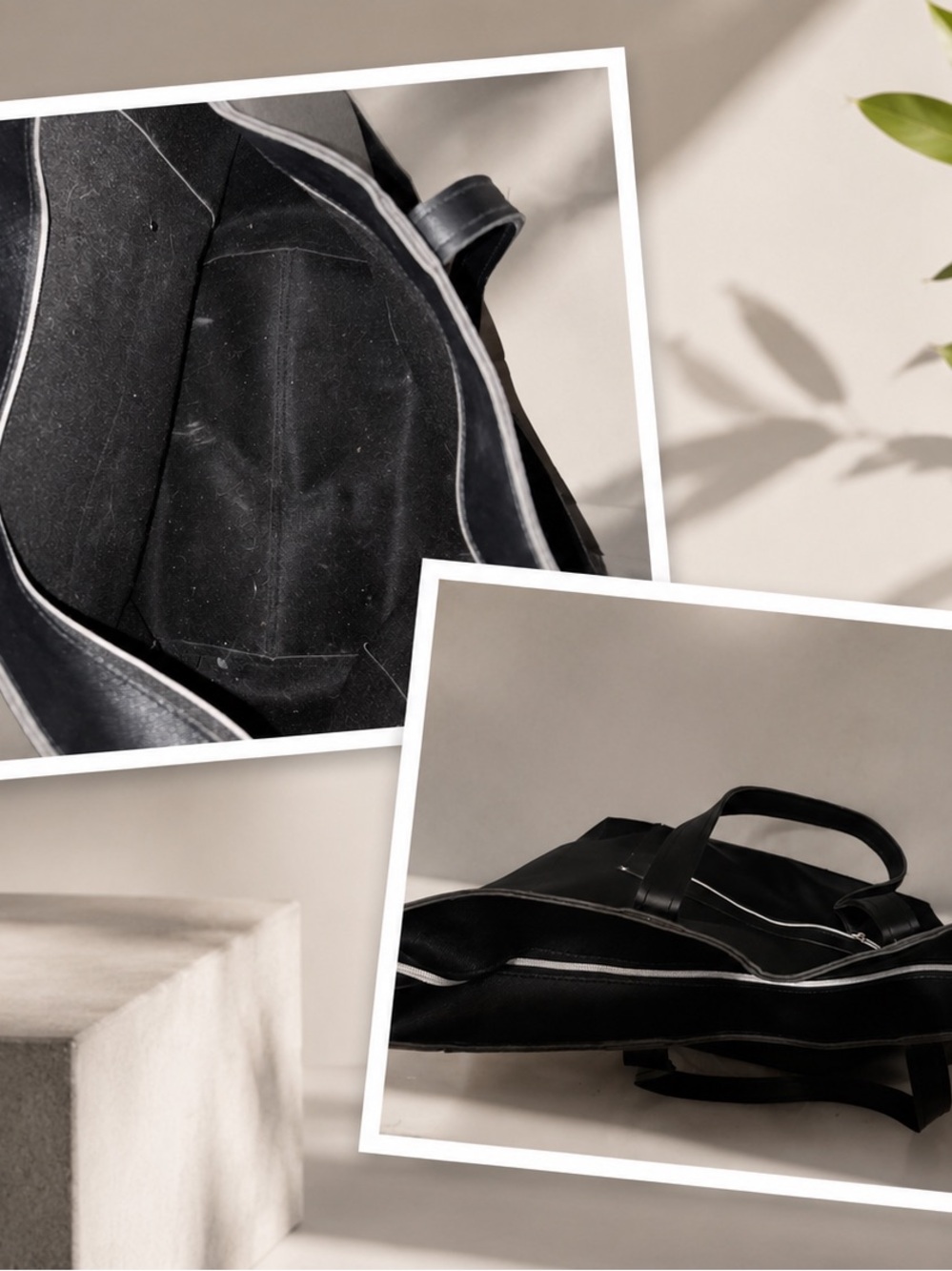 Classic Black Tote Bag - Sleek Everyday Carry - Picture 3 of 3